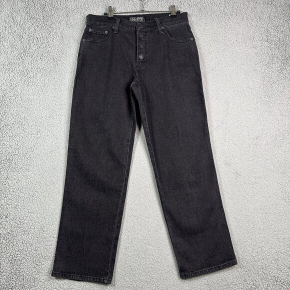 Lucky Brand Jeans Women Size 6/26 Washed Black Authentic Straight Crop Stretch - Picture 1 of 13